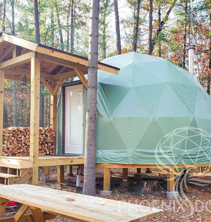 4-Season DELUXE Glamping Package Dome - 20'/6m - Phoenix Domes