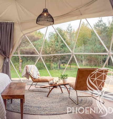 4-Season DELUXE Glamping Package Dome - 23'/7m - Phoenix Domes