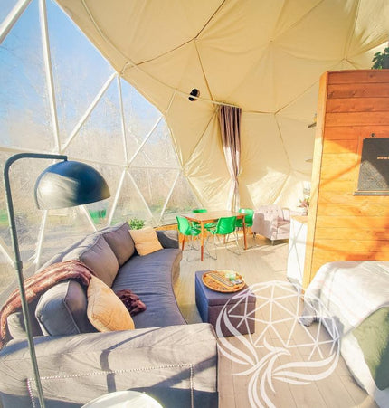 4-Season DELUXE Glamping Package Dome - 23'/7m - Phoenix Domes
