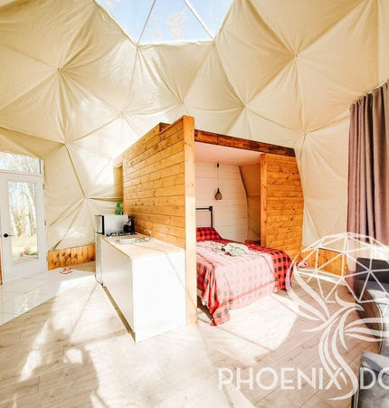 4-Season DELUXE Glamping Package Dome - 23'/7m - Phoenix Domes