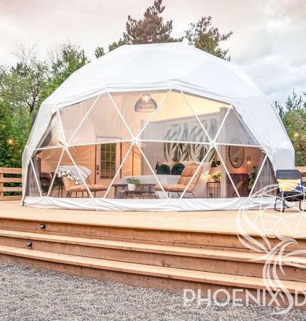 4-Season DELUXE Glamping Package Dome - 23'/7m - Phoenix Domes