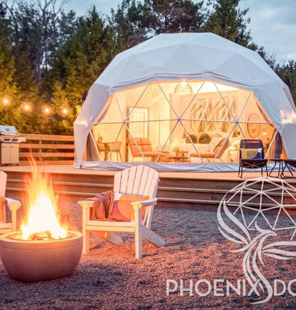 4-Season DELUXE Glamping Package Dome - 23'/7m - Phoenix Domes