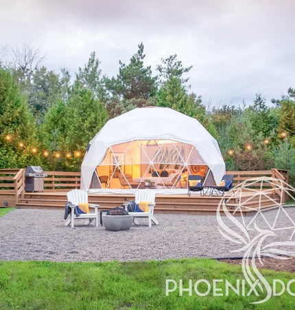 4-Season DELUXE Glamping Package Dome - 23'/7m - Phoenix Domes