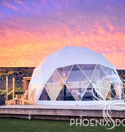 4-Season DELUXE Glamping Package Dome - 23'/7m - Phoenix Domes
