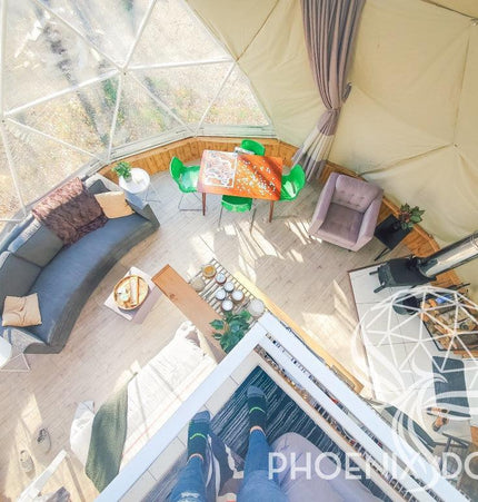 4-Season DELUXE Glamping Package Dome - 23'/7m - Phoenix Domes