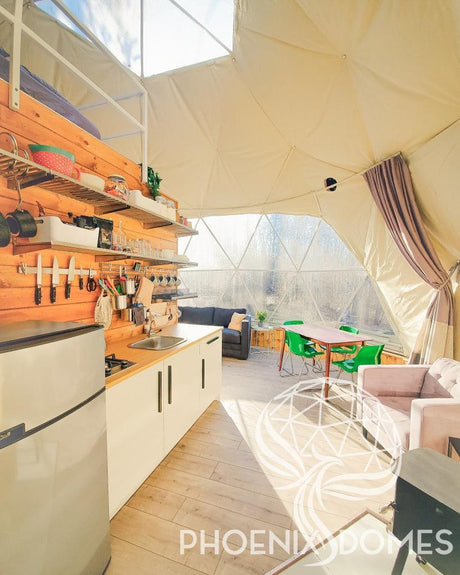 4-Season DELUXE Glamping Package Dome - 23'/7m - Phoenix Domes - Dome | Patioza