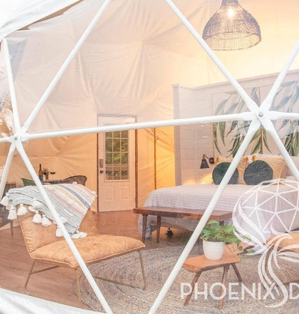 4-Season DELUXE Glamping Package Dome - 23'/7m - Phoenix Domes
