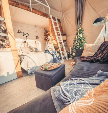 4-Season DELUXE Glamping Package Dome - 23'/7m - Phoenix Domes