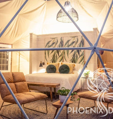 4-Season DELUXE Glamping Package Dome - 23'/7m - Phoenix Domes