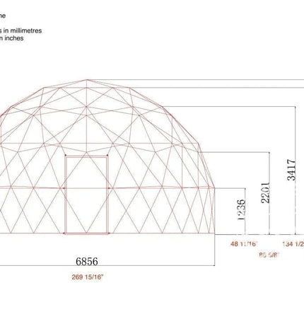 4-Season DELUXE Glamping Package Dome - 23'/7m - Phoenix Domes
