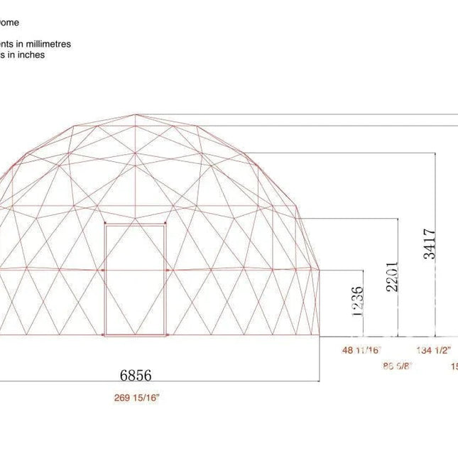 4-Season DELUXE Glamping Package Dome - 23'/7m - Phoenix Domes - Dome | Patioza
