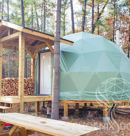 4-Season DELUXE Glamping Package Dome - 23'/7m - Phoenix Domes