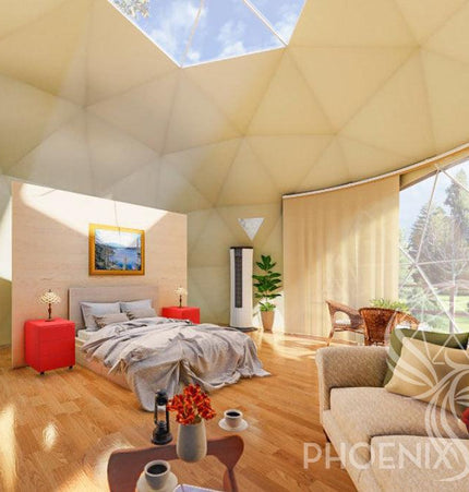 4-Season DELUXE Glamping Package Dome - 26'/8m - Phoenix Domes