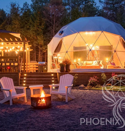 4-Season DELUXE Glamping Package Dome - 26'/8m - Phoenix Domes