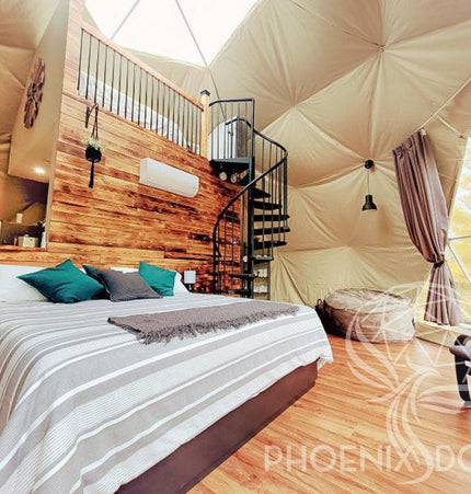 4-Season DELUXE Glamping Package Dome - 26'/8m - Phoenix Domes