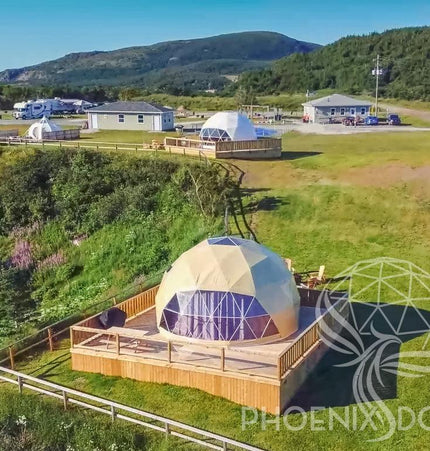 4-Season DELUXE Glamping Package Dome - 26'/8m - Phoenix Domes