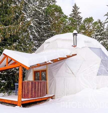 4-Season DELUXE Glamping & Yoga Package Dome - 30'/9m - Phoenix Domes