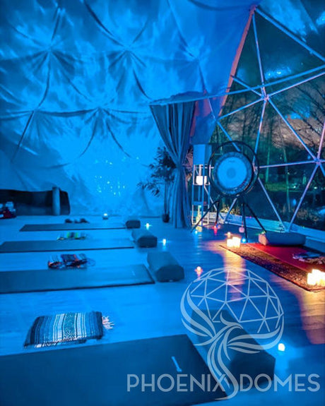 4-Season DELUXE Glamping & Yoga Package Dome - 30'/9m - Phoenix Domes - Dome | Patioza