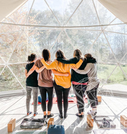 4-Season DELUXE Glamping & Yoga Package Dome - 30'/9m - Phoenix Domes
