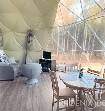 4-Season DELUXE Glamping & Yoga Package Dome - 30'/9m - Phoenix Domes