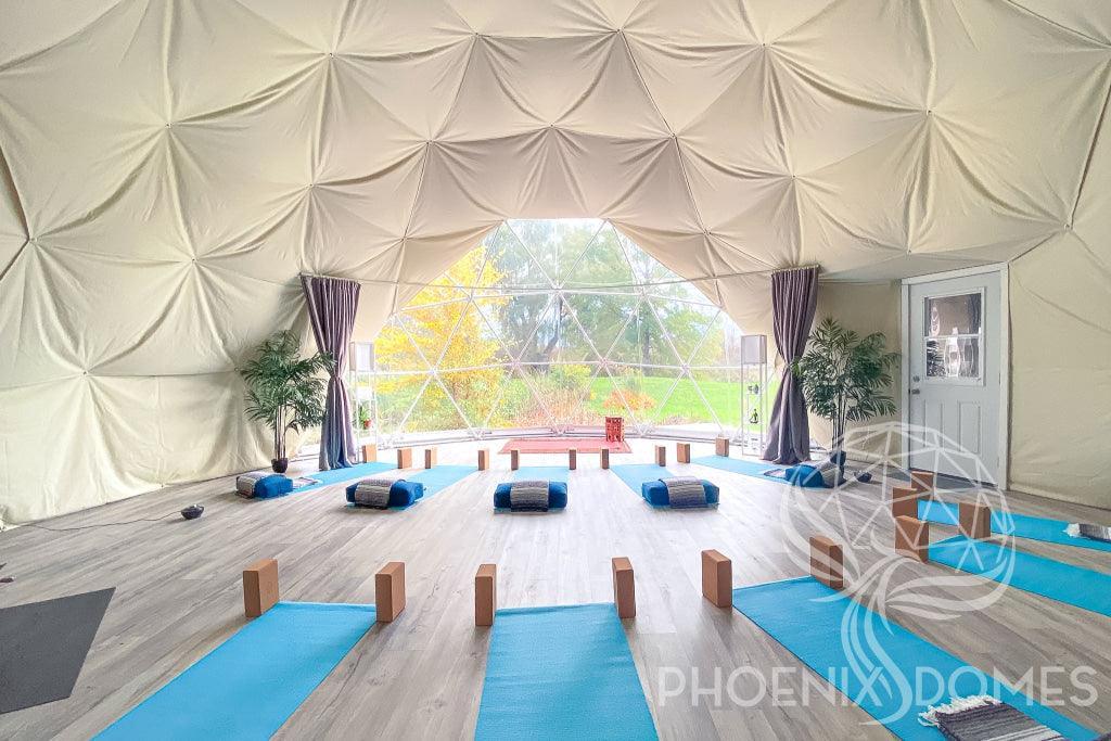 4-Season DELUXE Glamping & Yoga Package Dome - 30'/9m - Phoenix Domes - Dome | Patioza