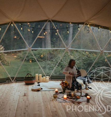 4-Season DELUXE Glamping & Yoga Package Dome - 30'/9m - Phoenix Domes