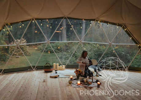 4-Season DELUXE Glamping & Yoga Package Dome - 30'/9m - Phoenix Domes - Dome | Patioza