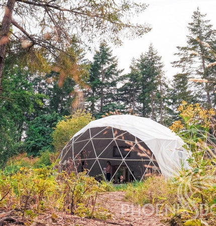 4-Season DELUXE Glamping & Yoga Package Dome - 30'/9m - Phoenix Domes