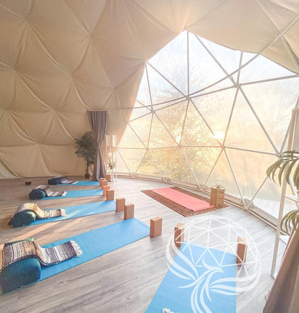 4-Season DELUXE Glamping & Yoga Package Dome - 33'/10m - Phoenix Domes