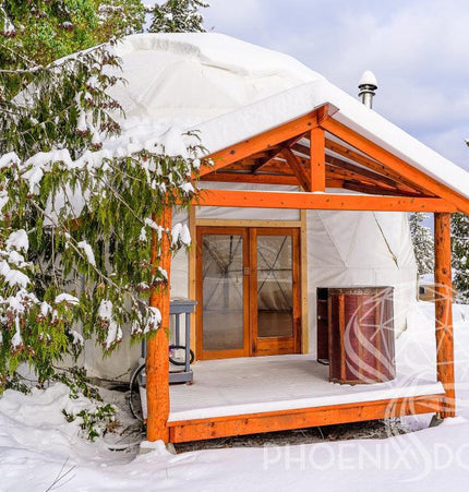 4-Season DELUXE Glamping & Yoga Package Dome - 33'/10m - Phoenix Domes