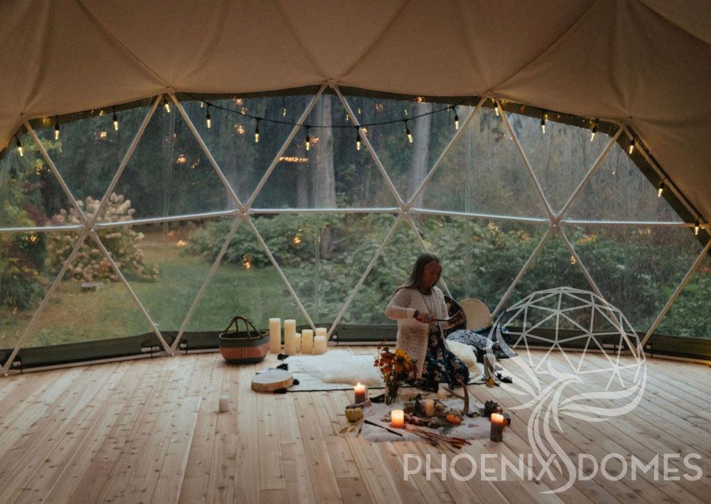 4-Season DELUXE Glamping & Yoga Package Dome - 33'/10m - Phoenix Domes - Dome | Patioza