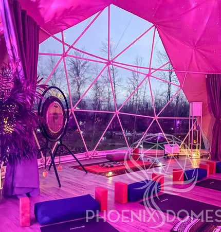 4-Season DELUXE Glamping & Yoga Package Dome - 33'/10m - Phoenix Domes