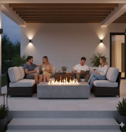 Outdoor Elegance Conversation Set With Fire Pit