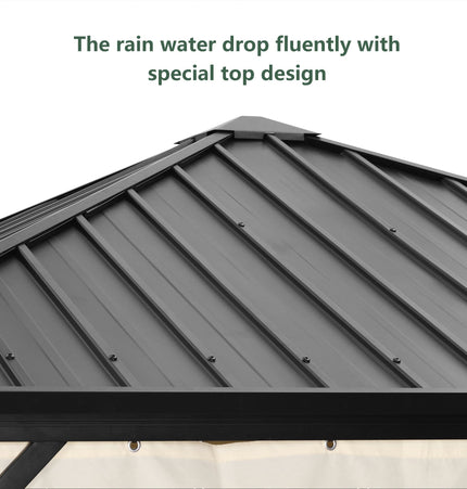 Ainfox 12 Ft. W x 10 Ft. D Aluminum Patio Gazebo - Gazebos | Patioza