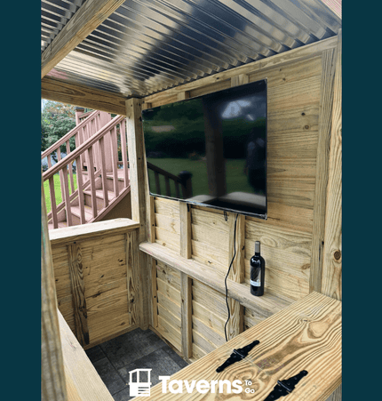 7 x 5 Temple Bar Deluxe (SMALL) - Outdoor Bar Structures | Patioza