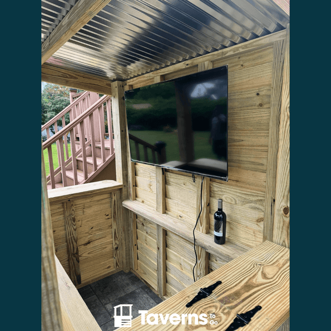 7 x 5 Temple Bar Deluxe (SMALL) - Outdoor Bar Structures | Patioza