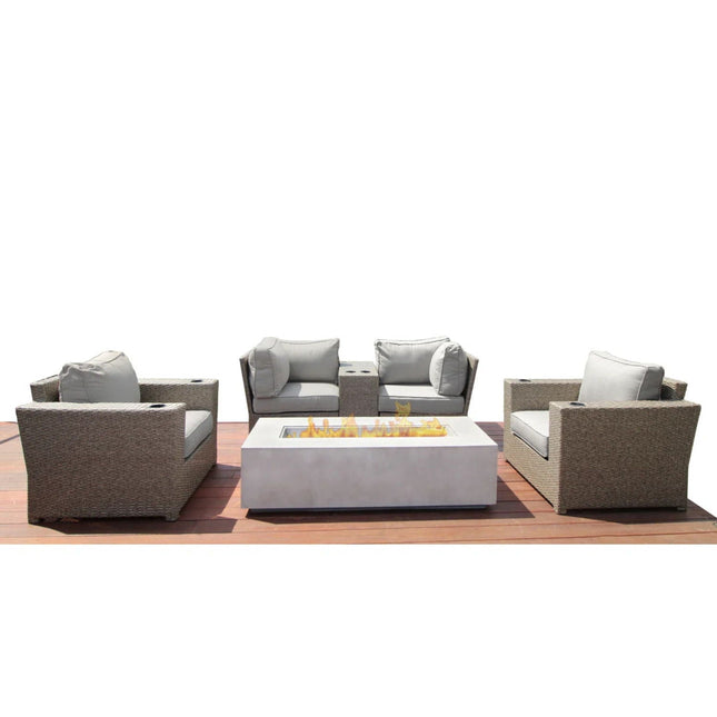 Outdoor Elegance Conversation Set With Fire Pit - 2 Piece Outdoor Sets | Patioza