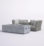 Dark Gray / 2 Pc. 2 Seater Sofa, Fire Pit