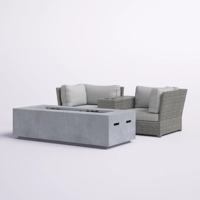 Outdoor Elegance Conversation Set With Fire Pit - 2 Piece Outdoor Sets | Patioza