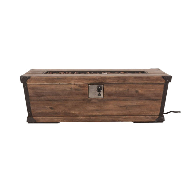 Alora 56-Inch Outdoor 50K BTU Wood Pattern Rectangle Gas Burning Fire Pit (SAK43681) - Fire Pits | Patioza