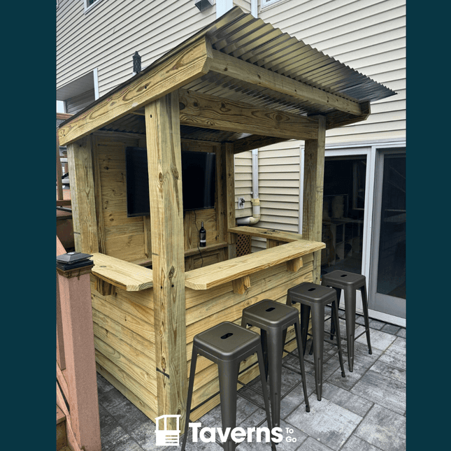7 x 5 Temple Bar Deluxe (SMALL) - Outdoor Bar Structures | Patioza