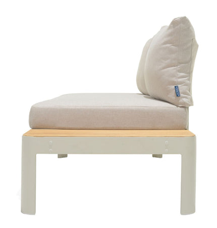 Portals Teak and Aluminum Modular Sofa 3pc Set