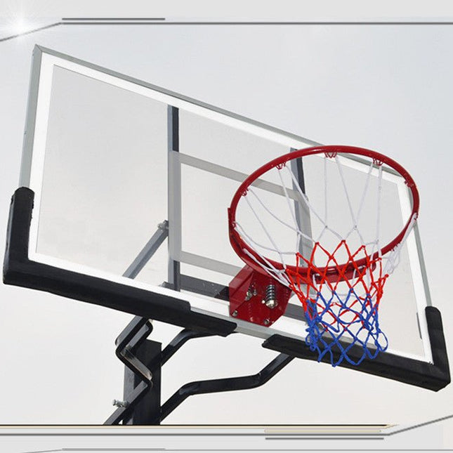 Outdoor Buried Hand-operated Height Adjustable Basketball Stand for Backyard Play - 0 | Patioza