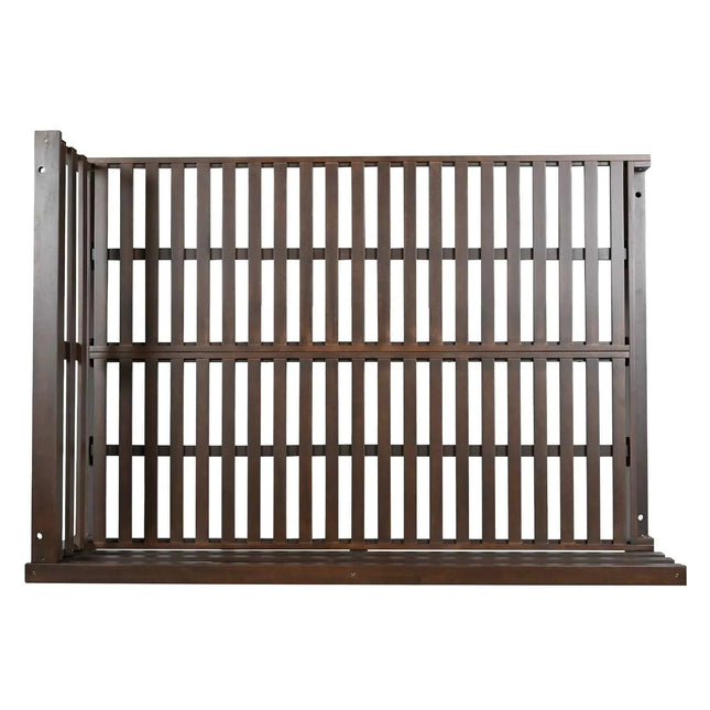 Acacia Wood Porch Swing Bed for Outdoor with Hemp Ropes - Full Size - Garden | Patioza