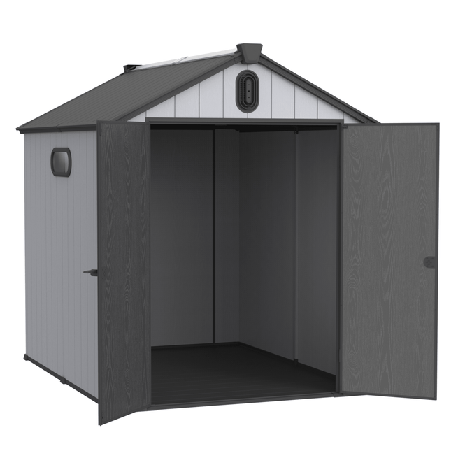 XWT012 6*8ft plastic storage shed for backyard garden big spire Tool storage - Storage Sheds | Patioza