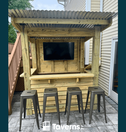 7 x 5 Temple Bar Deluxe (SMALL) - Outdoor Bar Structures | Patioza