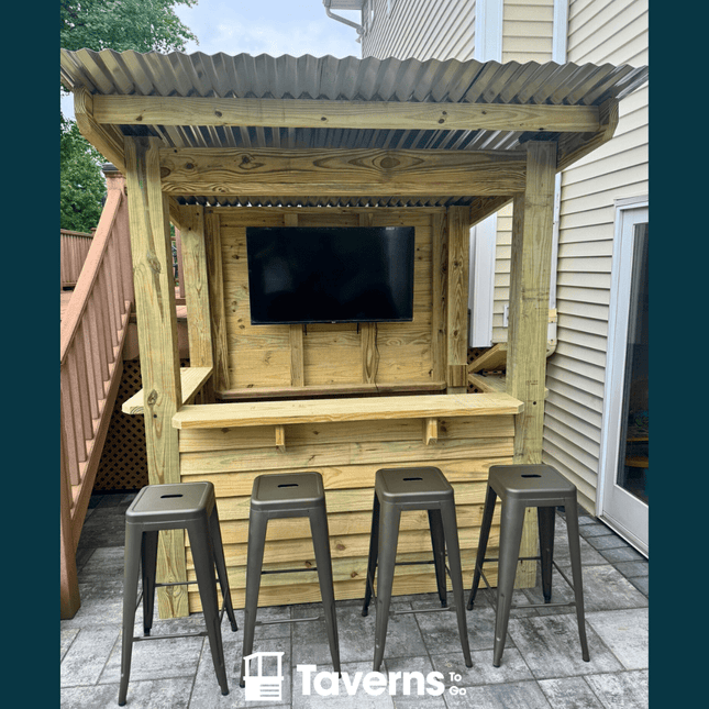 7 x 5 Temple Bar Deluxe (SMALL) - Outdoor Bar Structures | Patioza