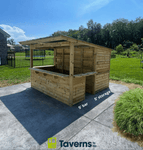 Original with 4x4 posts / 5' deep bar / 5' deep storage / Bar entry on right / storage entry on left