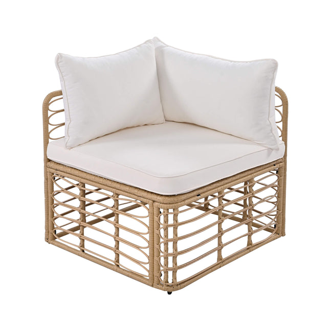 Alora 7-Piece Outdoor All-Weather Rattan Patio Sofa Set With Cushions (SAK47230) - Outdoor Furniture Sets | Patioza