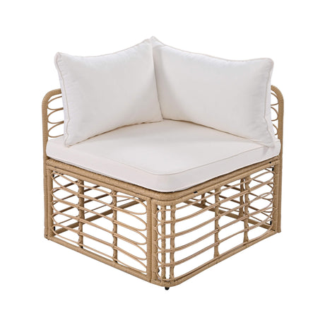 Alora 7-Piece Outdoor All-Weather Rattan Patio Sofa Set With Cushions (SAK47230) - Outdoor Furniture Sets | Patioza